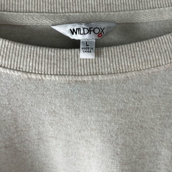 Wildfox women’s Leopard Lips Kiss oversized pullover crewneck Sweatshirt - Picture 3 of 6